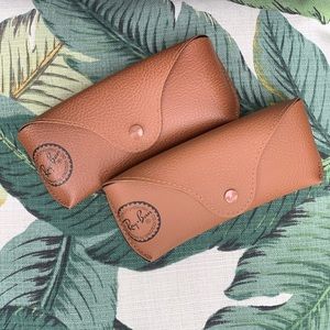 RayBan sunglass cases- two - brown